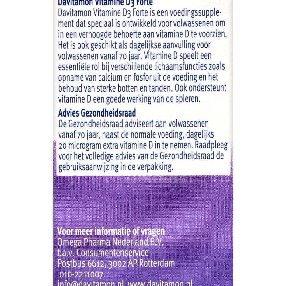 Davitamon Vitamine D Volwassenen Smelttabletten< Weerstand En Energie|Botten En Spieren