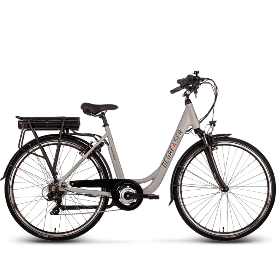 Degreaser dames ebike 50 cm 10.4 Ah 7sp zilver< Buiten En Vrije Tijd