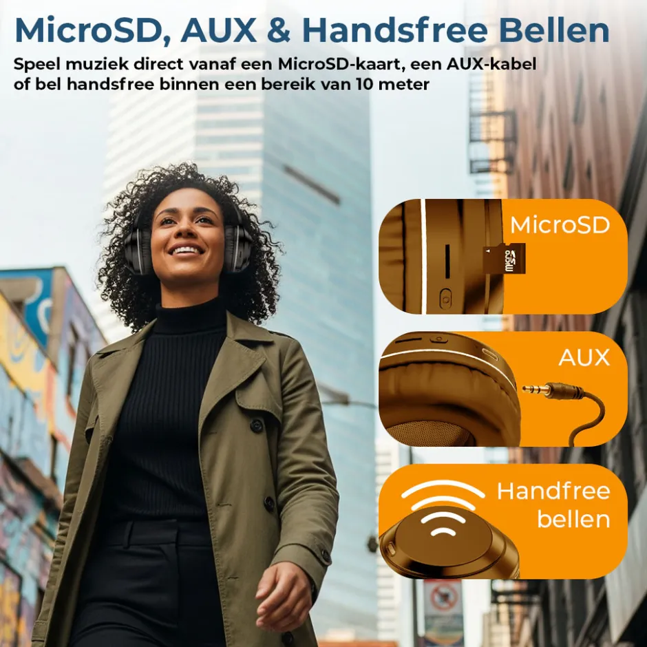 BTN211 Bluetooth Koptelefoon met active noise canceling|Denver Discount