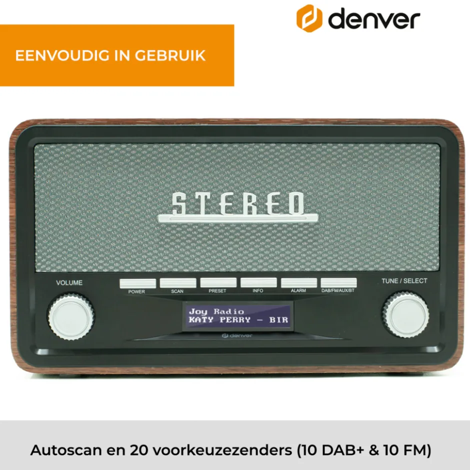 Denver DAB18 DAB+/FM Radio met Bluetooth< Verrassend Elektronica