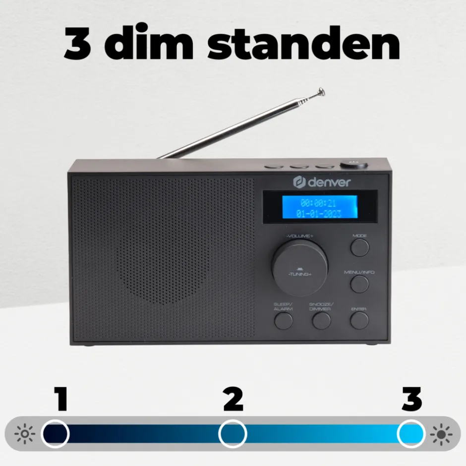 DAB51B DAB+/FM Nood-Radio met Bluetooth|Denver Online
