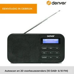 DAB42B Noodradio DAB+/FM-radio met Bluetooth|Denver Best