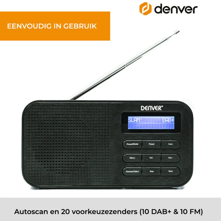 DAB42B Noodradio DAB+/FM-radio met Bluetooth|Denver Best