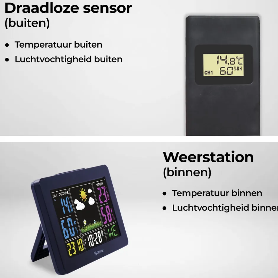 Denver WS540B Weerstation< Verrassend Elektronica