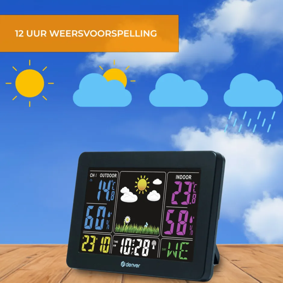 Denver WS540B Weerstation< Verrassend Elektronica