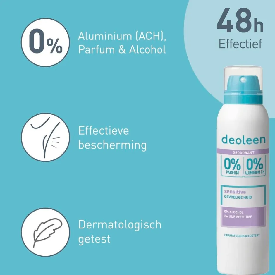 0% Sensitive Deodorant Spray|Deoleen
