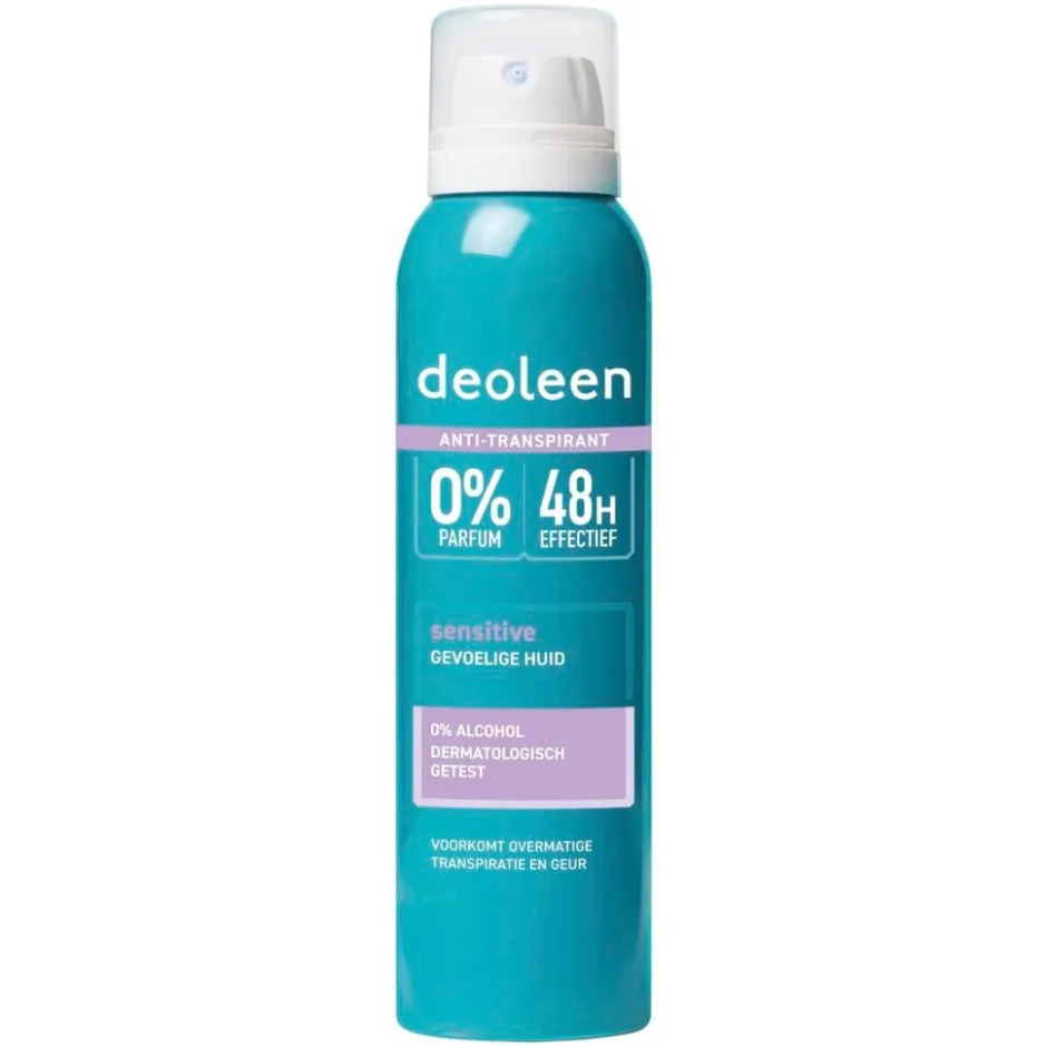 Deoleen Sensitive Antitranspirant Spray< Overmatig Transpireren