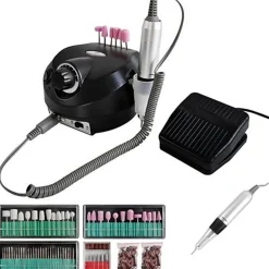 Elektrische Nagelfrees Set 166-delig Inclusief Schuurkapjes|Dermarolling Outlet