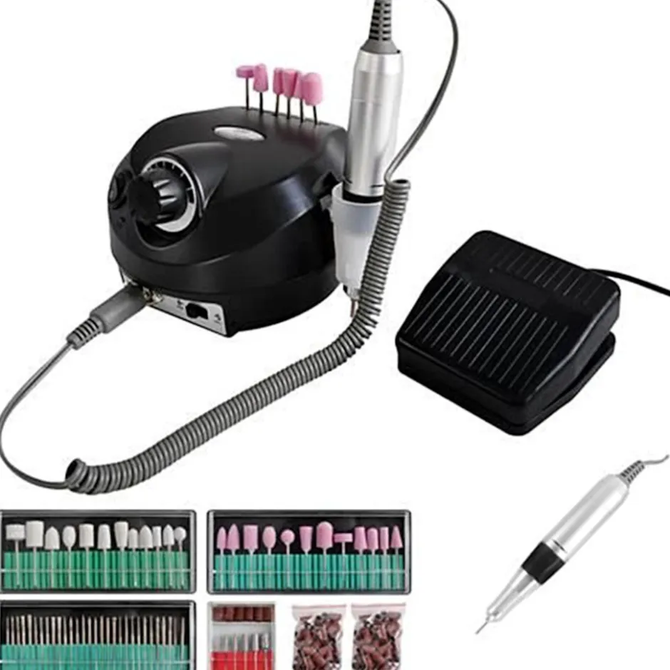 Elektrische Nagelfrees Set 166-delig Inclusief Schuurkapjes|Dermarolling Outlet