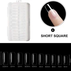 Nageltips Short Square|Dermarolling Hot
