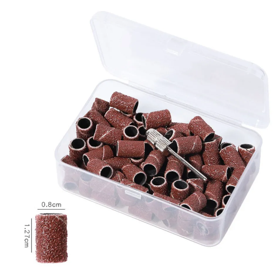 Dermarolling Schuurrolletjes Nagelfrees 100 Stuks Grit< Manicure- En/Of Pedicureset