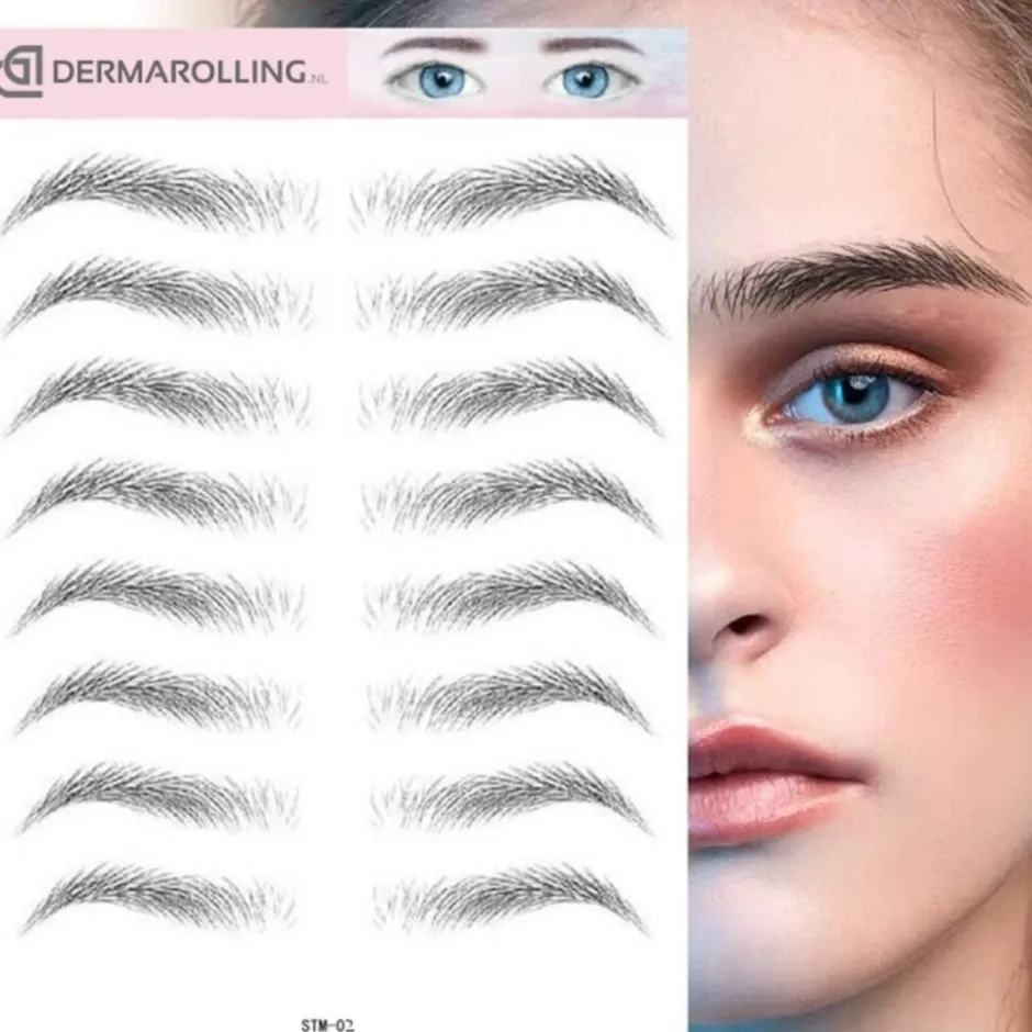 Dermarolling Semi-Permanente Waterproof Wenkbrauw Tattoo Sticker< Wenkbrauw Make-Up