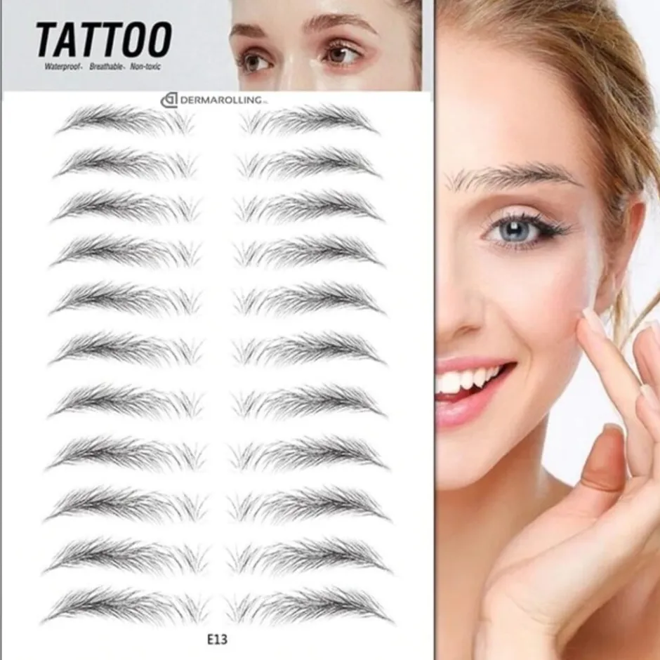 Dermarolling Semi-Permanente Waterproof Wenkbrauw Tattoo Sticker< Wenkbrauw Make-Up