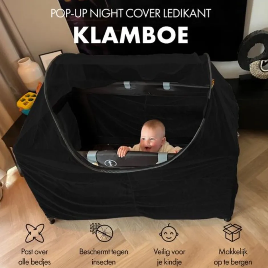 Deryan Universeel Verduisterende Klamboe voor Campingbed< Baby Beddengoed
