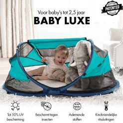 Deryan Baby Luxe Campingbedje Inclusief zelfopblaasbare matras< Campingbedjes