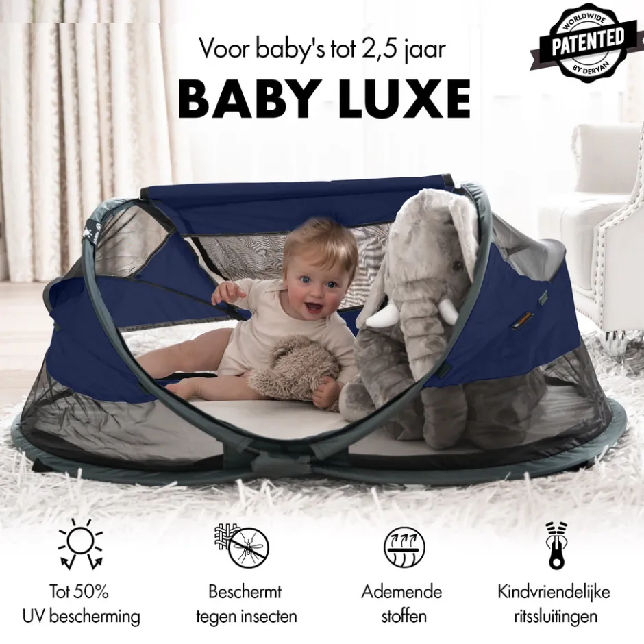 Baby Luxe Campingbedje Inclusief zelfopblaasbare matras|Deryan Best
