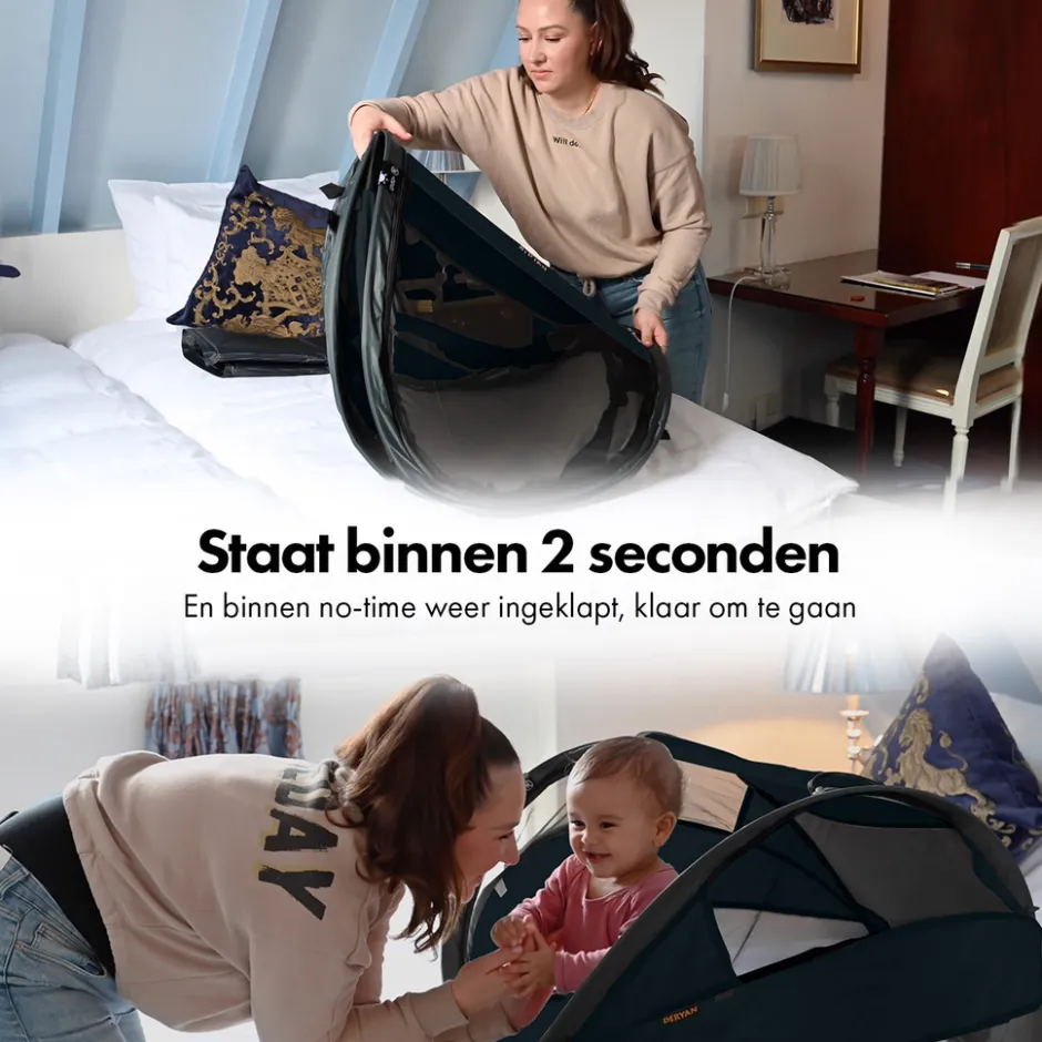 Baby Luxe Campingbedje – Inclusief zelfopblaasbare matras|Deryan Online