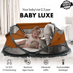 Deryan Baby Luxe Campingbedje met Zelfopblaasbare Matras< Campingbedjes
