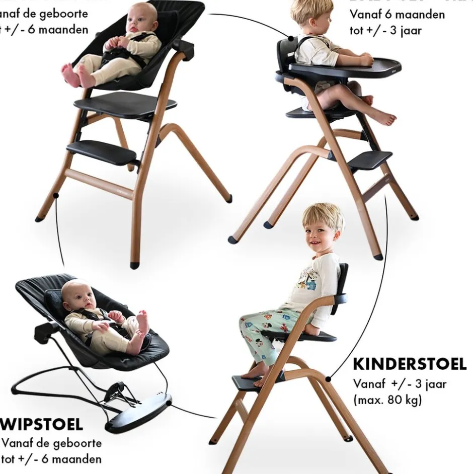 Deryan Curve Luxe Meegroei Kinderstoel Met Wipstoel & Inlegkussen< Aankleedkussens|Wipstoeltjes