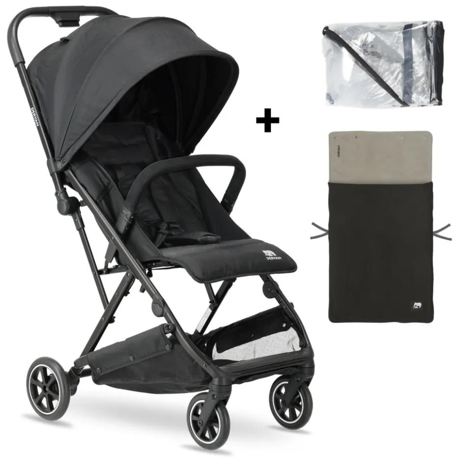 Deryan Easy Luxe Lichtgewicht Buggy + Regenhoes & Voetenzak – Complete 4-Seizoenen Set| Discount