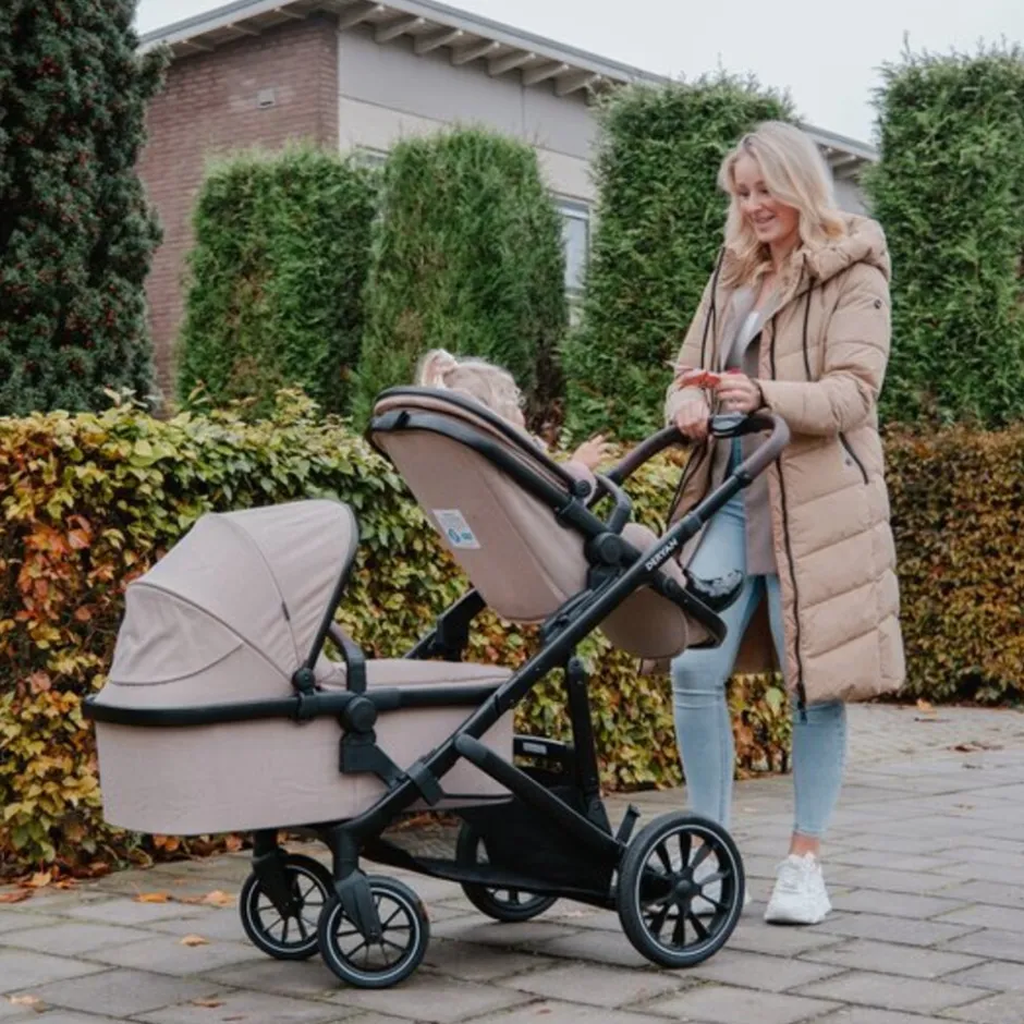 Deryan Evy V2 DUO Kinderwagen 2in1< Duowagens En Tweelingwagens