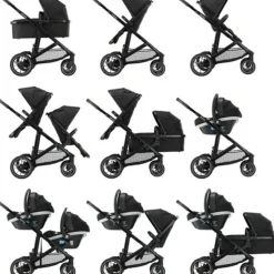 Deryan Evy V2 DUO Kinderwagen 2in1< Duowagens En Tweelingwagens