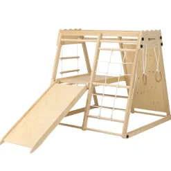 Deryan Luxe Houten Speelklimrek Met Glijbaan Klimwand En Accessoires| Hot