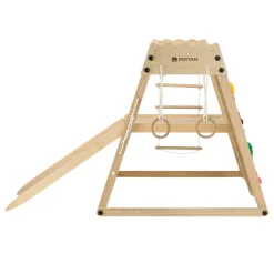 Deryan Luxe Houten Speelklimrek Met Glijbaan Klimwand En Accessoires| Hot