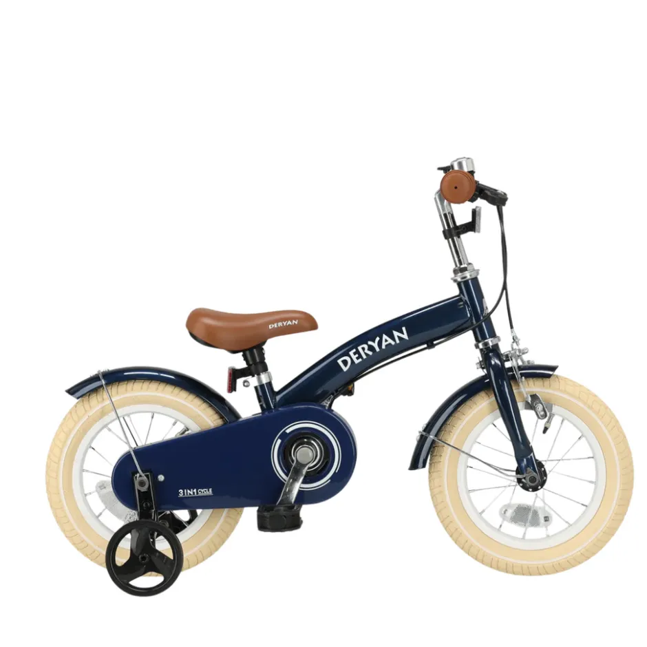 Deryan Luxe Kinderfiets 14 Inch 3 in 1 Loopfiets< Fietsen En Rijden