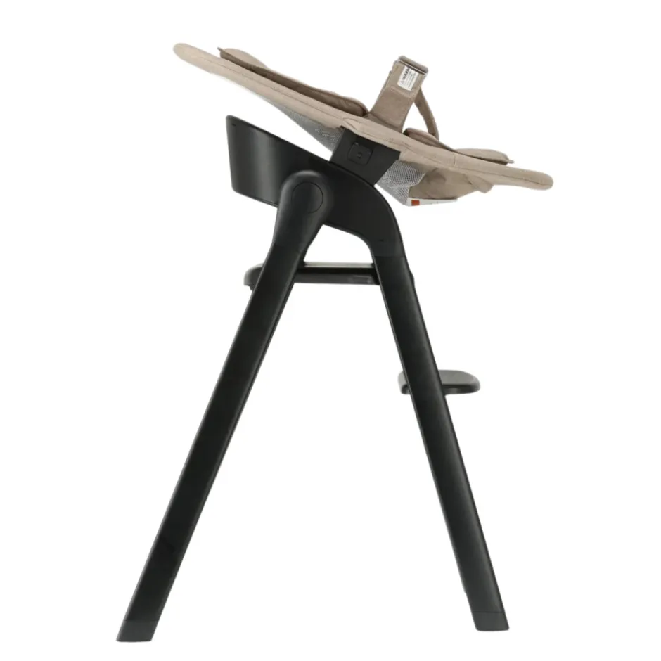 Deryan Luxe Kinderstoel Met Inklapbare Nougat Bouncer Zwart< Kinderstoelen