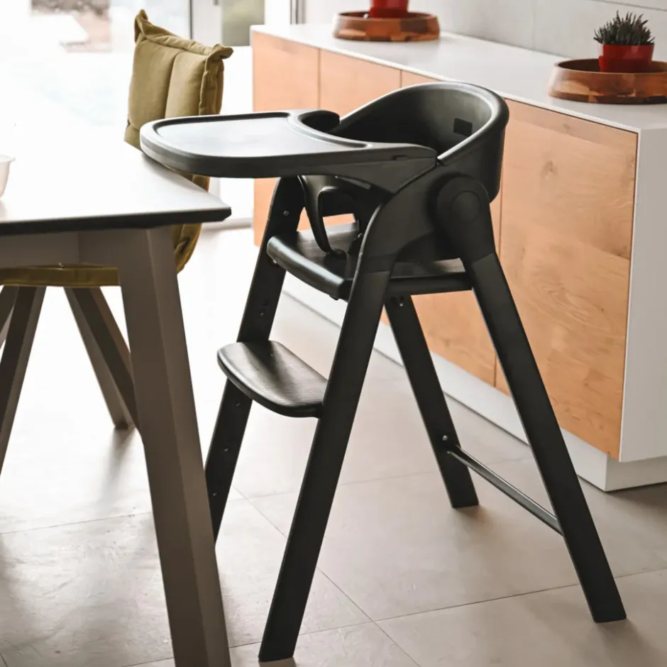 Deryan Luxe Kinderstoel Met Inklapbare Nougat Bouncer Zwart< Kinderstoelen