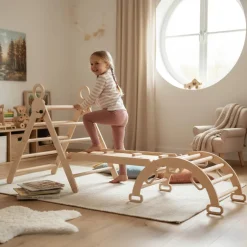 Deryan Luxe Opvouwbare Driehoek Met Klimboog En Glijbaan Montessori Speelgym| Best
