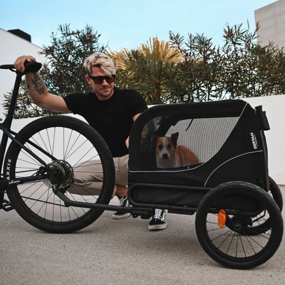 Deryan Luxe Pet Trailer Hondenkar< Honden