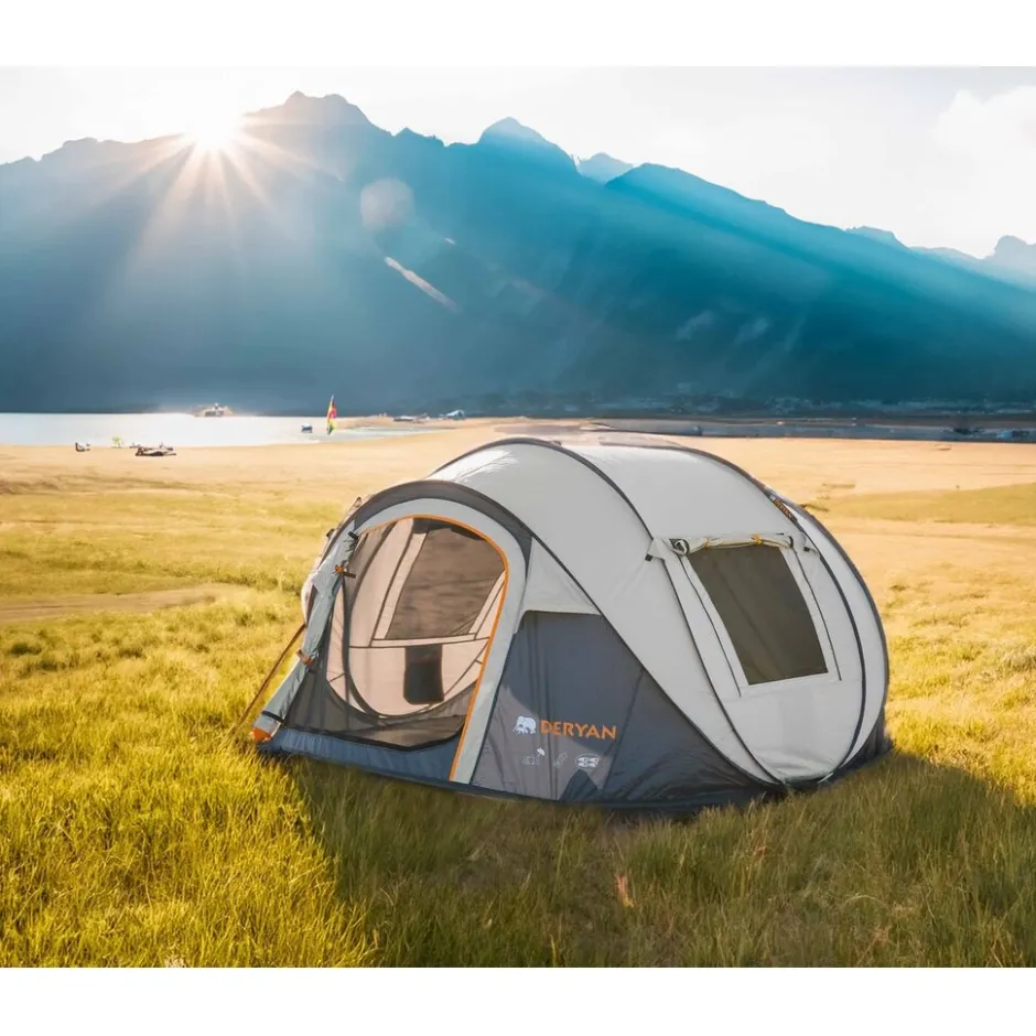 Deryan Luxe Pop-Up Tent 4P UV50+ 5000mm< Buiten En Vrije Tijd
