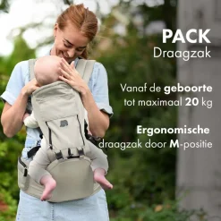 Deryan Pack Luxe Ergonomische draagzak + Opbergvakjes< Draagzakken