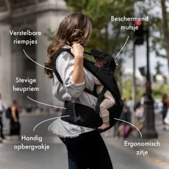 Deryan Pack Luxe Ergonomische draagzak Babydrager met opbergvakjes< Draagzakken