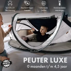Deryan Peuter Luxe Campingbedje inclusief zelfopblaasbare matras< Campingbedjes