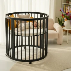 Deryan Willow Box Ronde Houten Speelbox Inclusief Matras| Hot