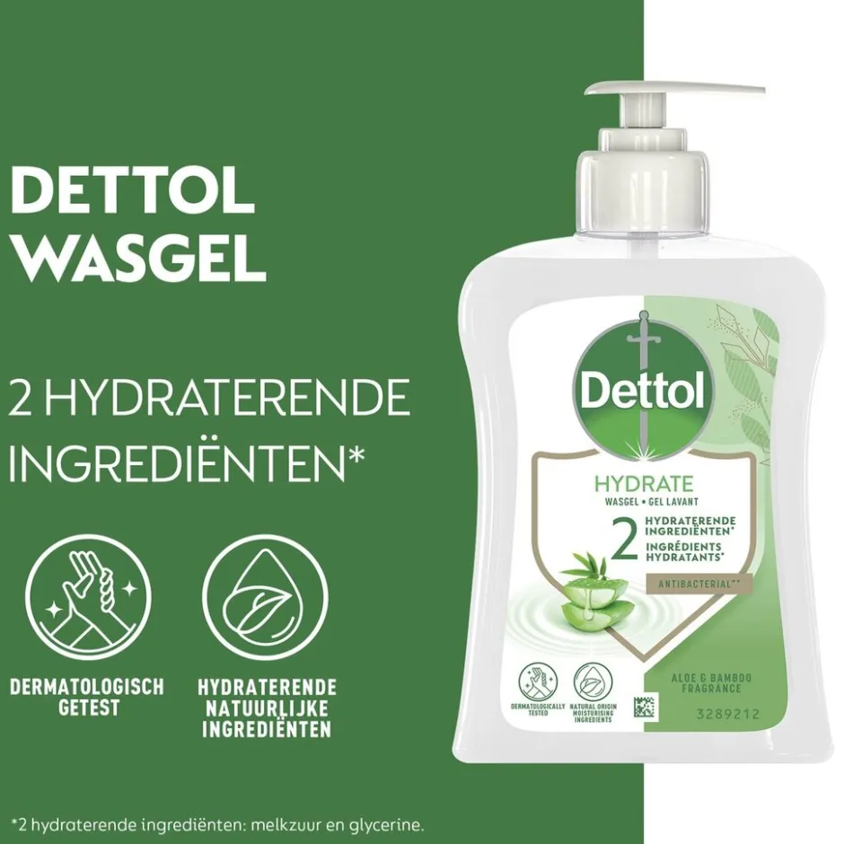 Dettol Aloë Vera Antibacteriële Wasgel< Handzeep