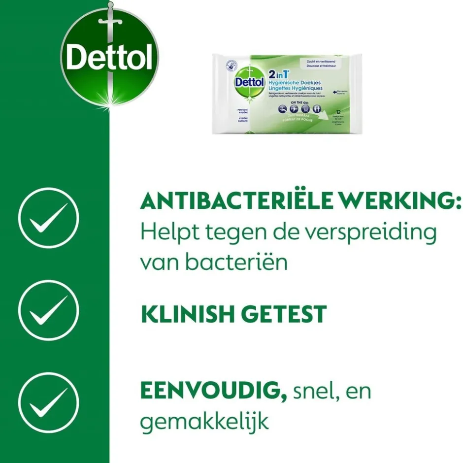 2-in-1 Hygiënische Doekjes|Dettol Clearance