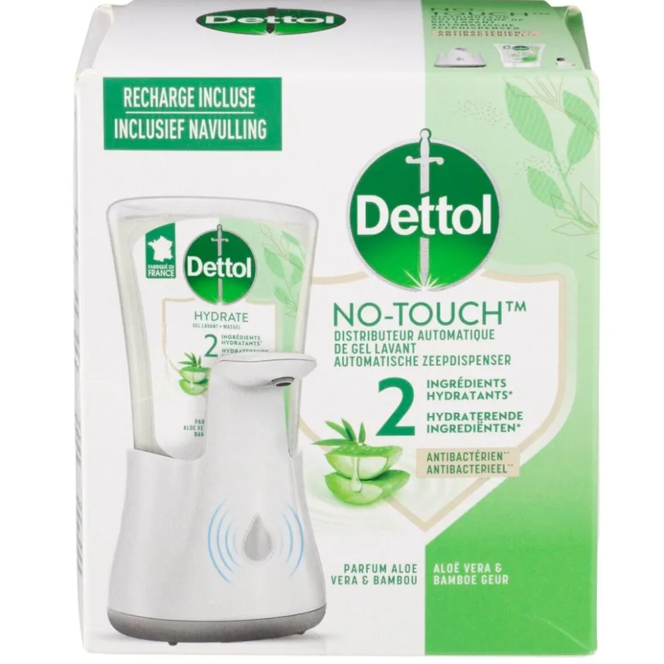Dettol No-Touch Aloë Vera Automatische Zeepdispenser< Handzeep Navulling|Handzeep