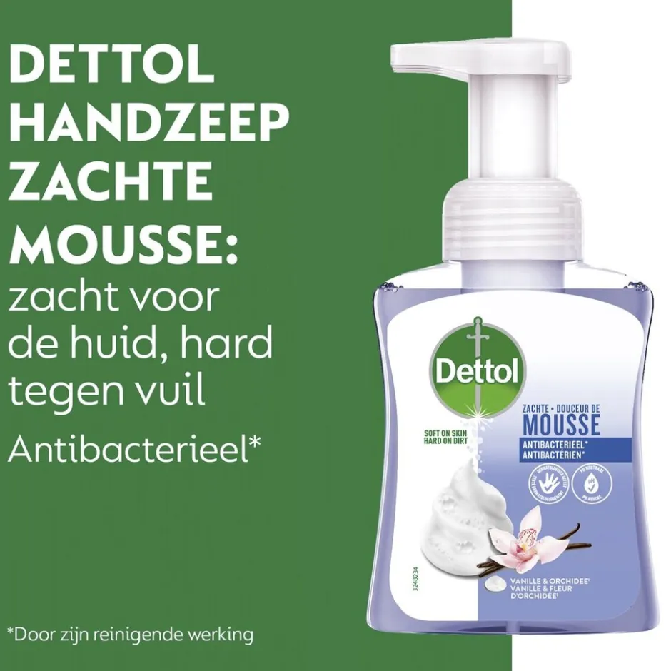 Dettol Orchidee & Vanille Zachte Mousse Antibacteriële Handzeep< Handzeep