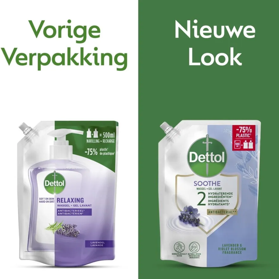 Dettol Relaxing Lavendel Anti-bacteriële Wasgel Navulling< Handzeep Navulling|Handzeep