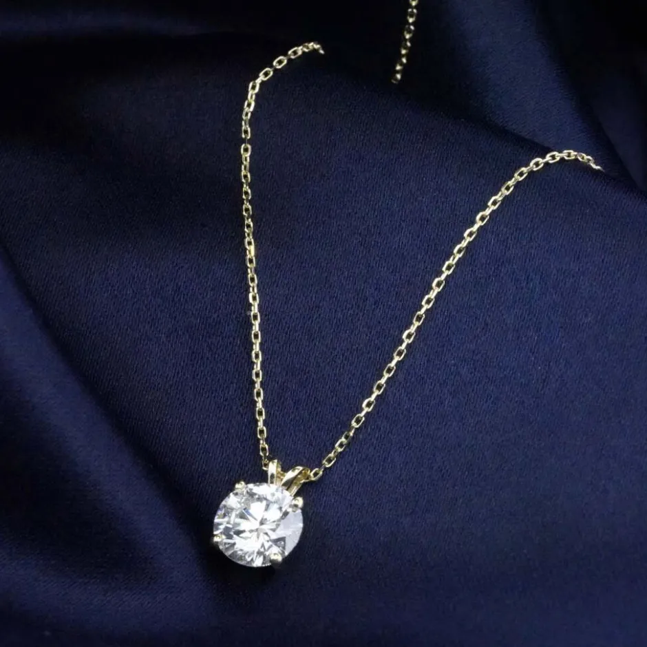 14K Gouden Collier met hanger – 1.00 ct Lab Grown Diamant|Di Lusso Sale