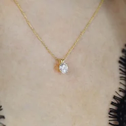 14K Gouden Collier met hanger – 1.00 ct Lab Grown Diamant|Di Lusso Sale