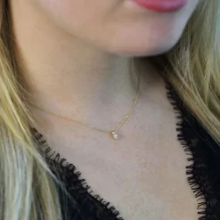 Di Lusso 14K Gouden Collier met hanger – 0.25 ct Lab Grown Diamant< Sieraden En Bijoux