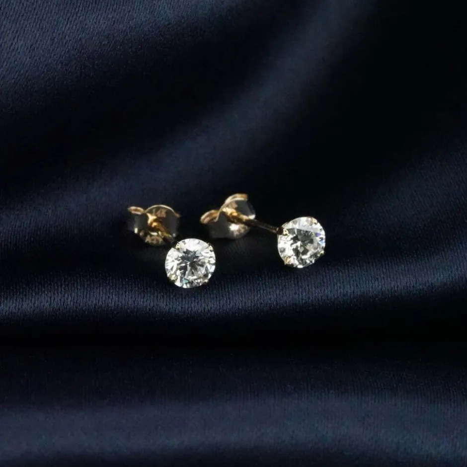 14K Gouden Oorstekers – 0.40 ct Lab Grown Diamant|Di Lusso Online