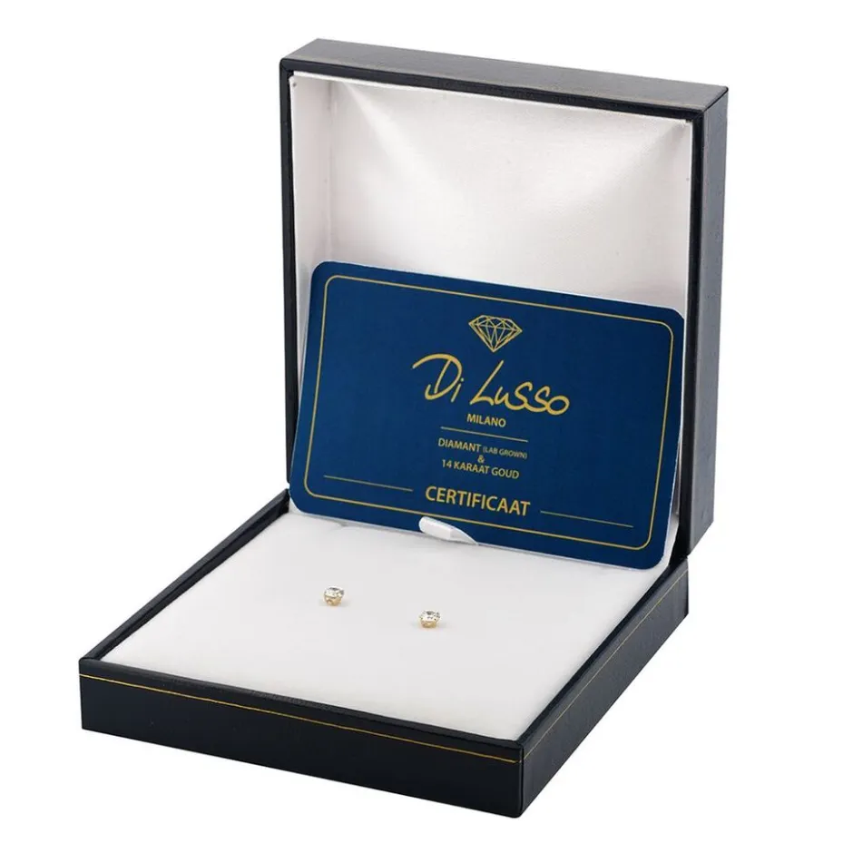 14K Gouden Oorstekers – 0.40 ct Lab Grown Diamant|Di Lusso Online