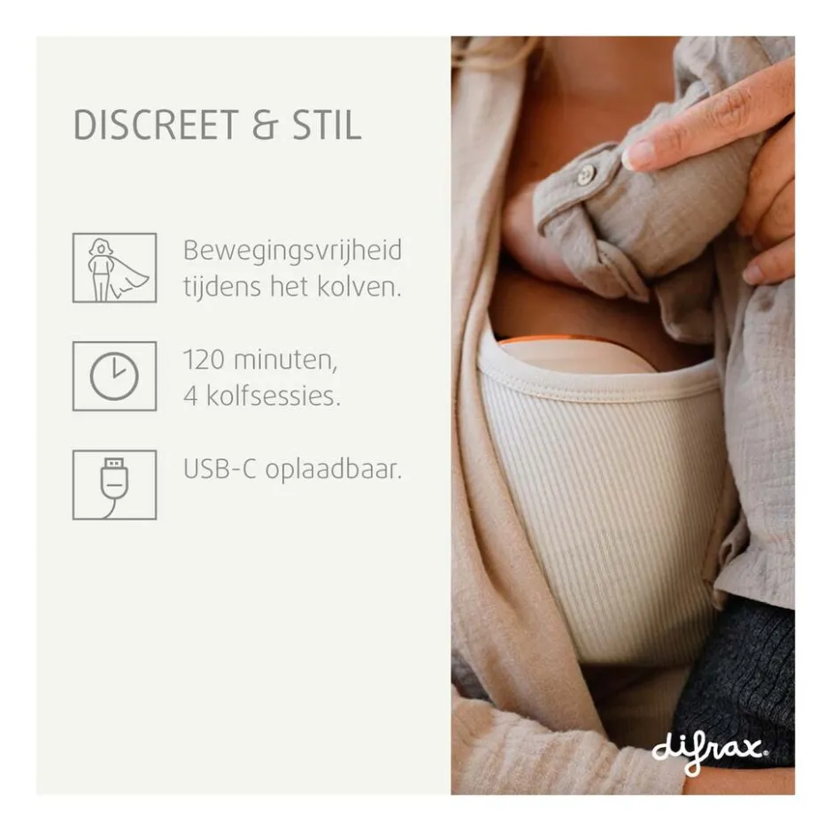 Difrax Elektrische Handsfree Borstkolf| Clearance