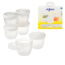 Difrax Moedermelk en babyvoeding bewaarbakjes - 12 stuks< Borstvoedingsaccessoires|Flesvoedingsaccessoires